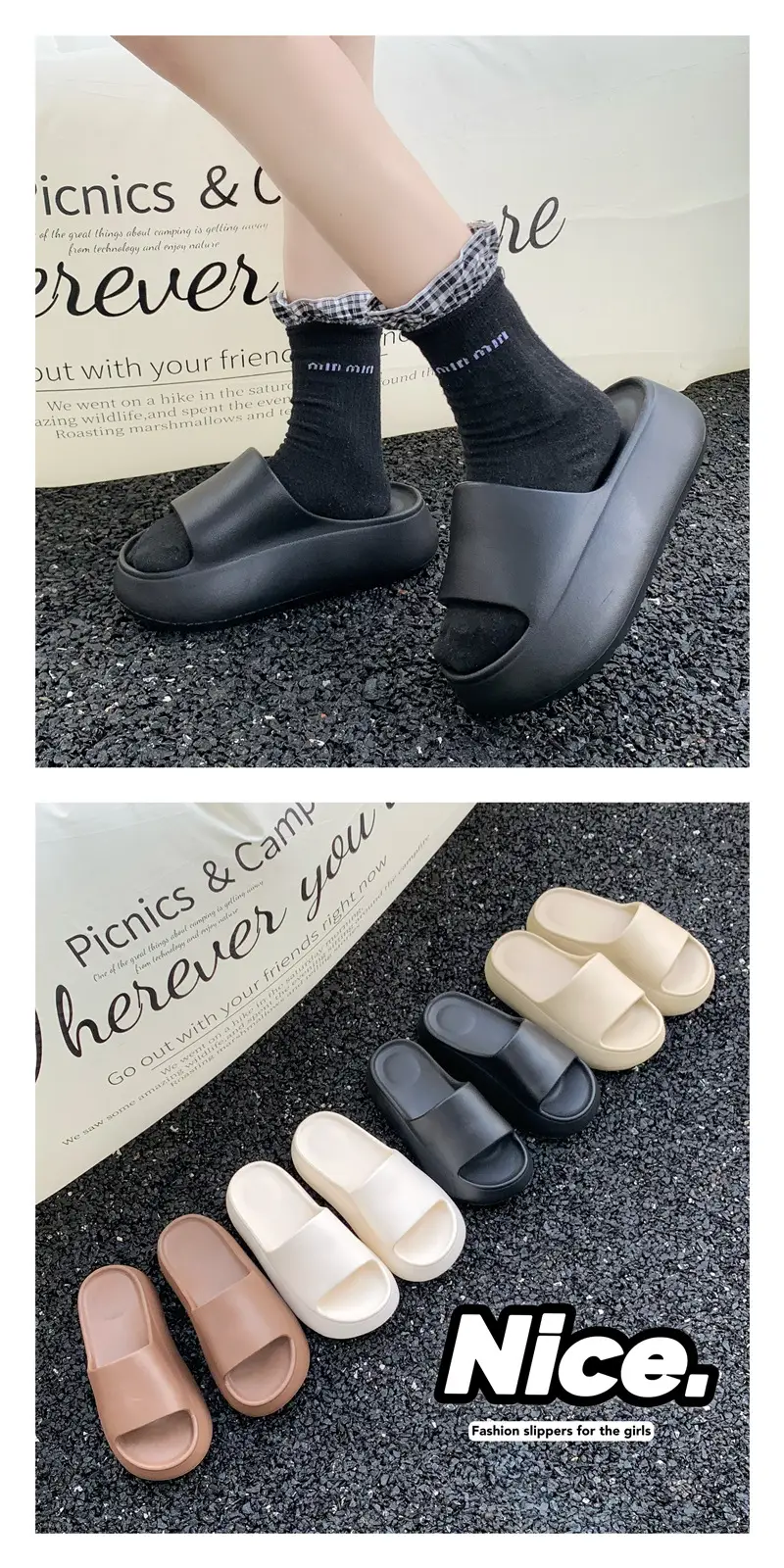 2025 New Style Thick-Soled Height-Increasing Slippers for Couples with Poop-Feeling Anti-Slip Slippers — feature 8