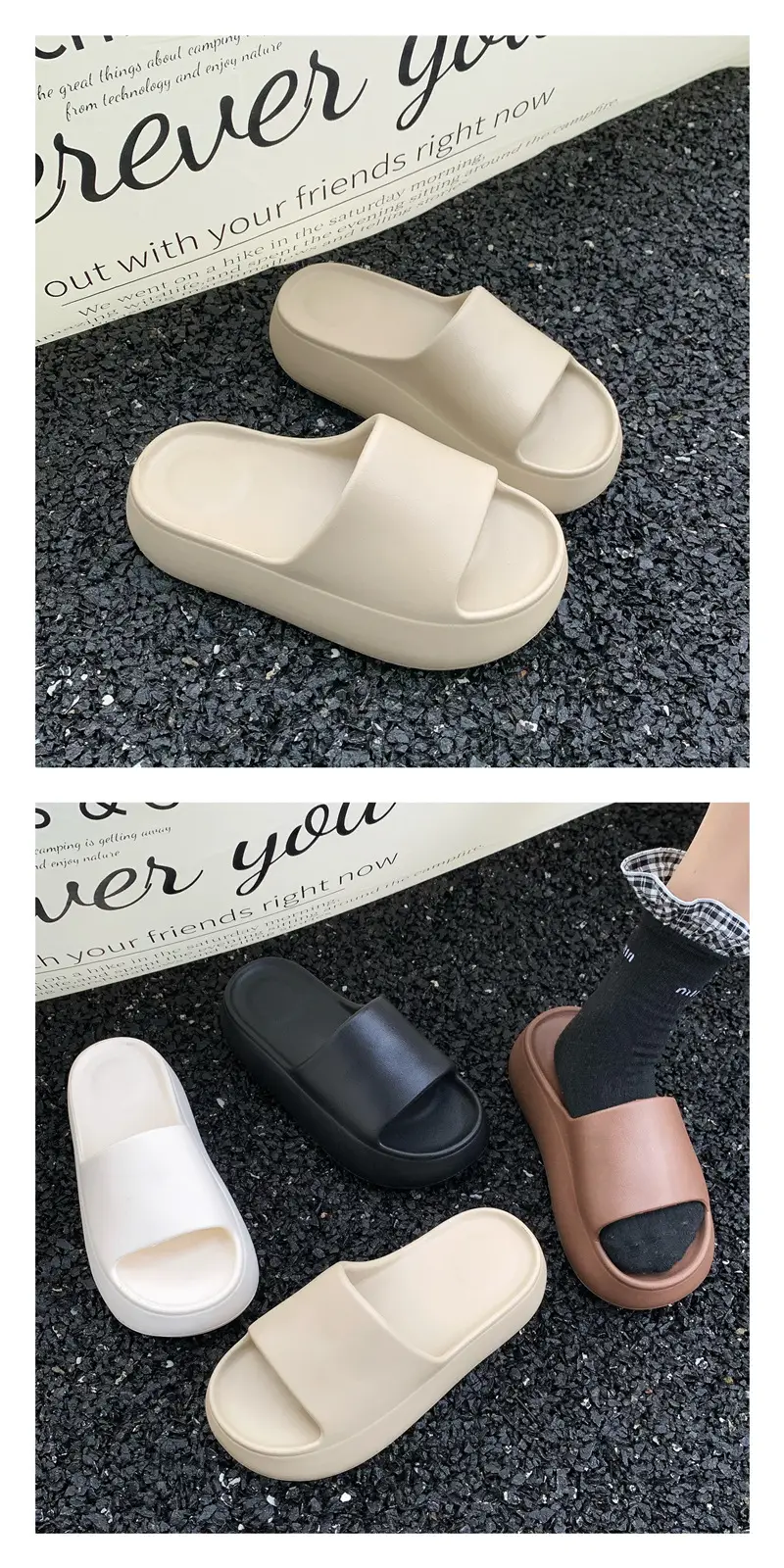2025 New Style Thick-Soled Height-Increasing Slippers for Couples with Poop-Feeling Anti-Slip Slippers — feature 9