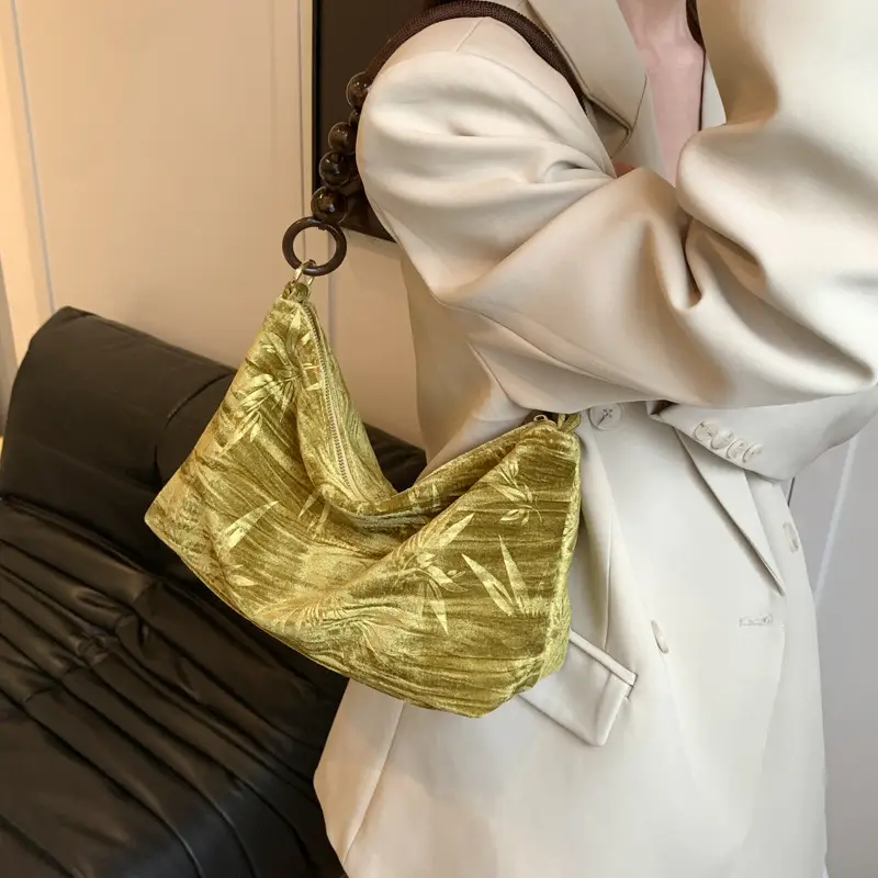 Velvet Armpit Bag Women 2025 Summer Luxury Design