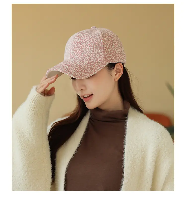Women's Plush Embroidered Baseball Cap Winter Warm — feature 28