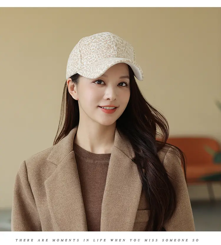 Women's Plush Embroidered Baseball Cap Winter Warm — feature 30