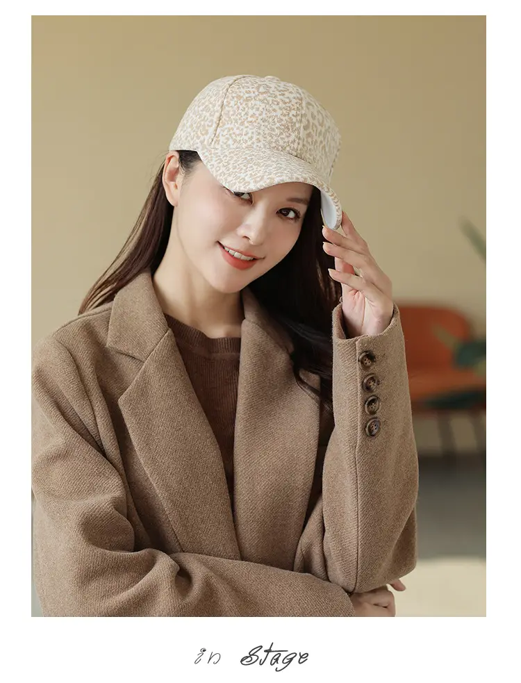 Women's Plush Embroidered Baseball Cap Winter Warm — feature 31