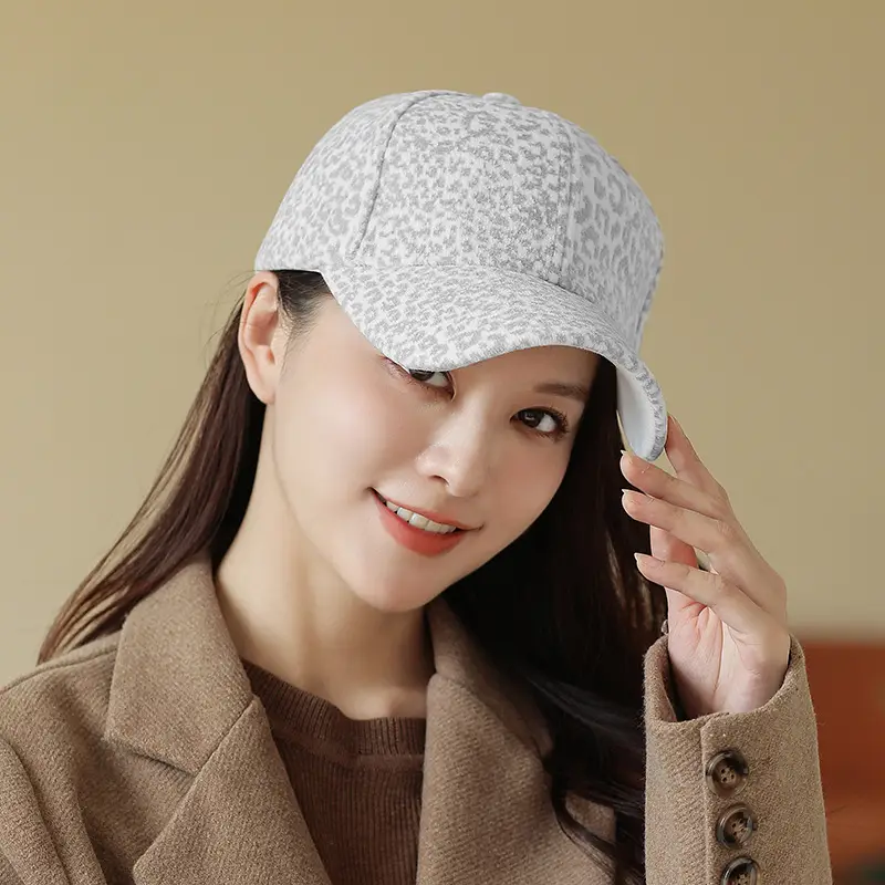 Women's Plush Embroidered Baseball Cap Winter Warm