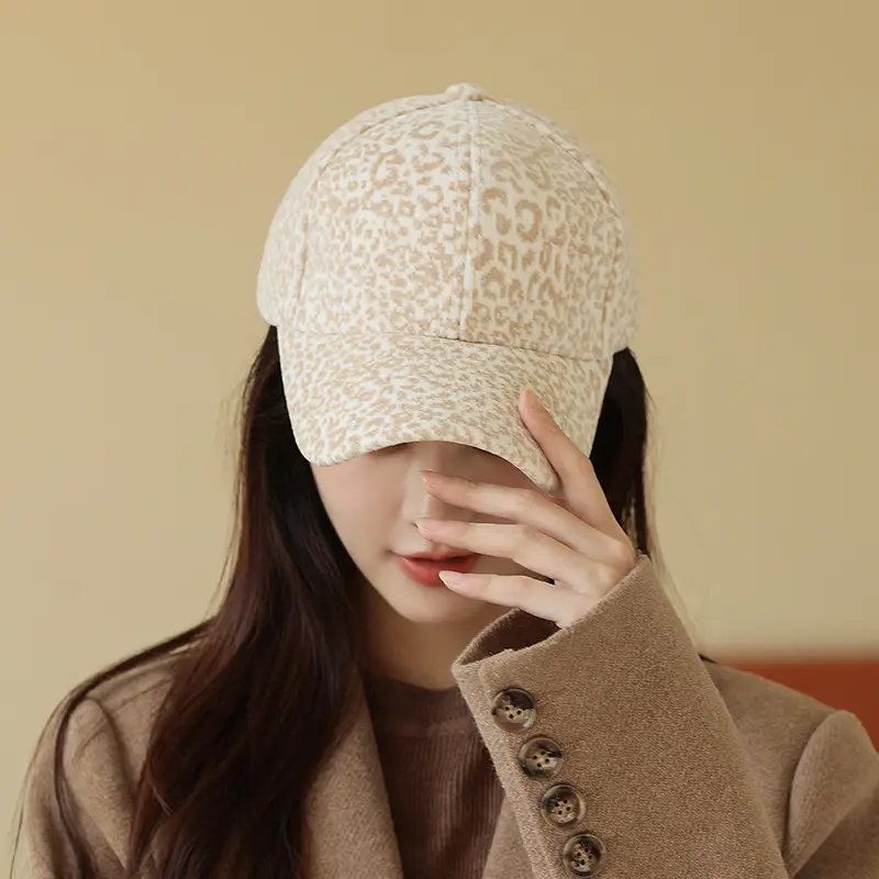 Women's Plush Embroidered Baseball Cap Winter Warm