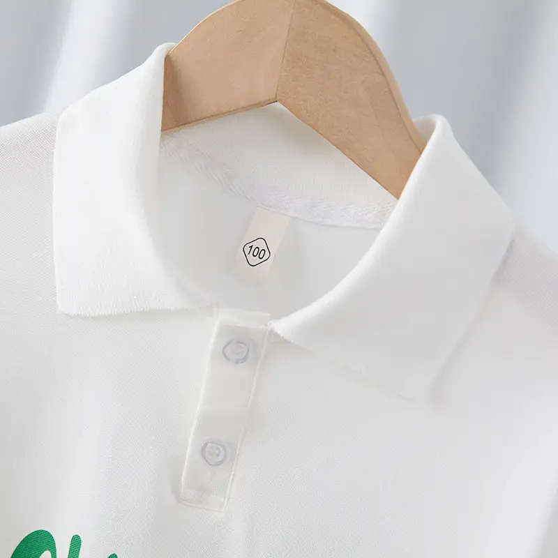 White Korean Style Boys T-Shirt 2025 Summer - Image 3
