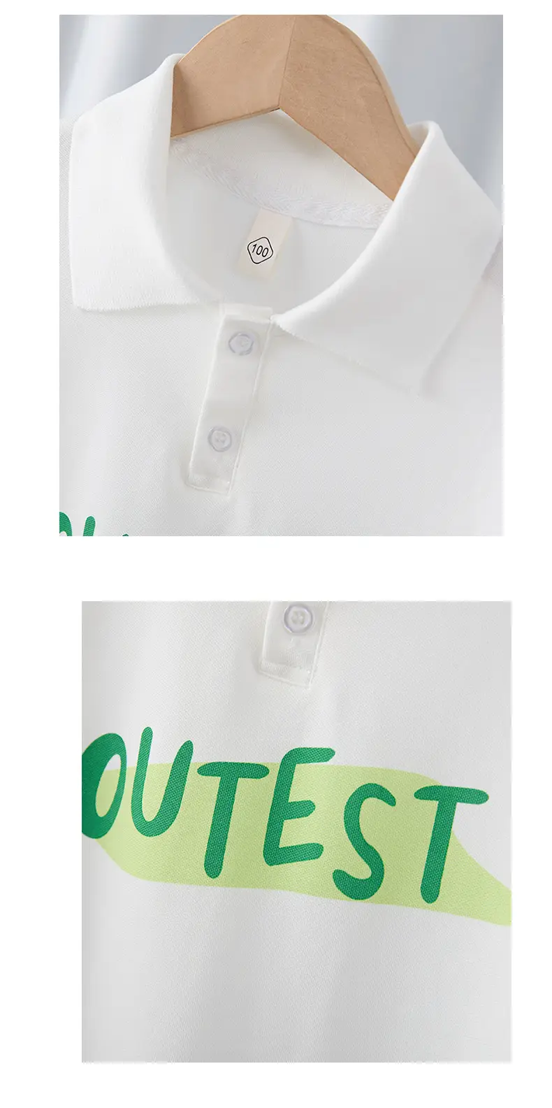 White Korean Style Boys T-Shirt 2025 Summer — feature 9