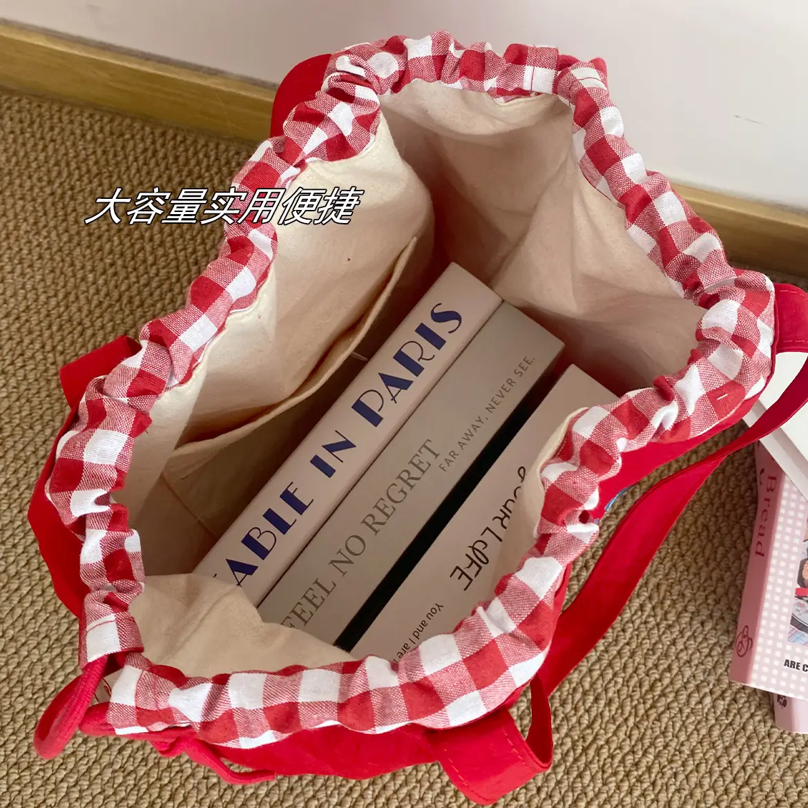 Cute Embroidered Puppy Drawstring Tote Bags — feature 9