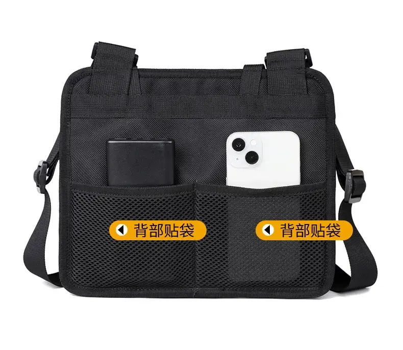 Men's Orange Casual Shoulder Bag with Water Cup & Crossbody Strap — feature 16