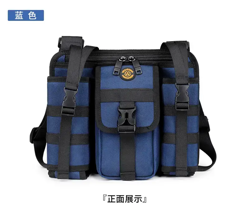 Men's Orange Casual Shoulder Bag with Water Cup & Crossbody Strap — feature 27