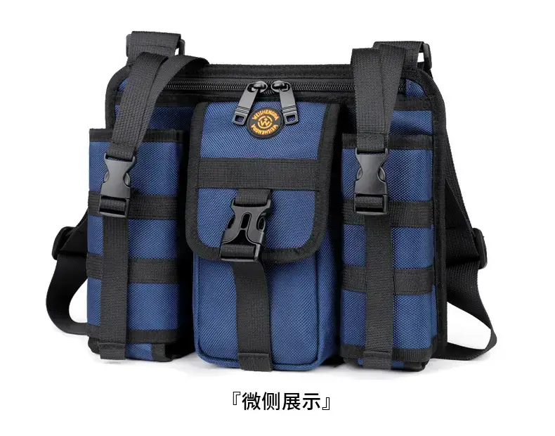 Men's Orange Casual Shoulder Bag with Water Cup & Crossbody Strap — feature 28