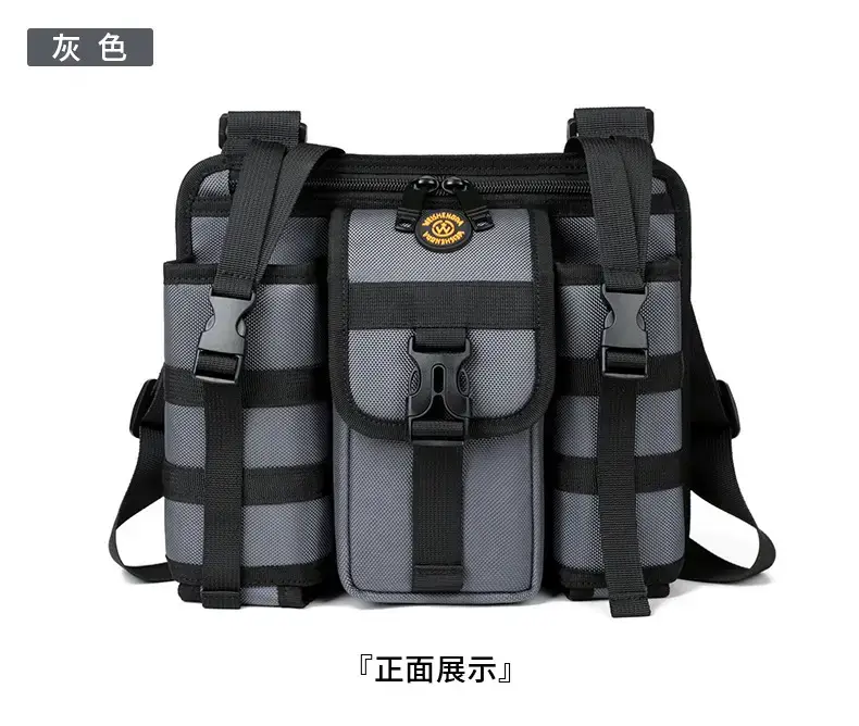 Men's Orange Casual Shoulder Bag with Water Cup & Crossbody Strap — feature 29