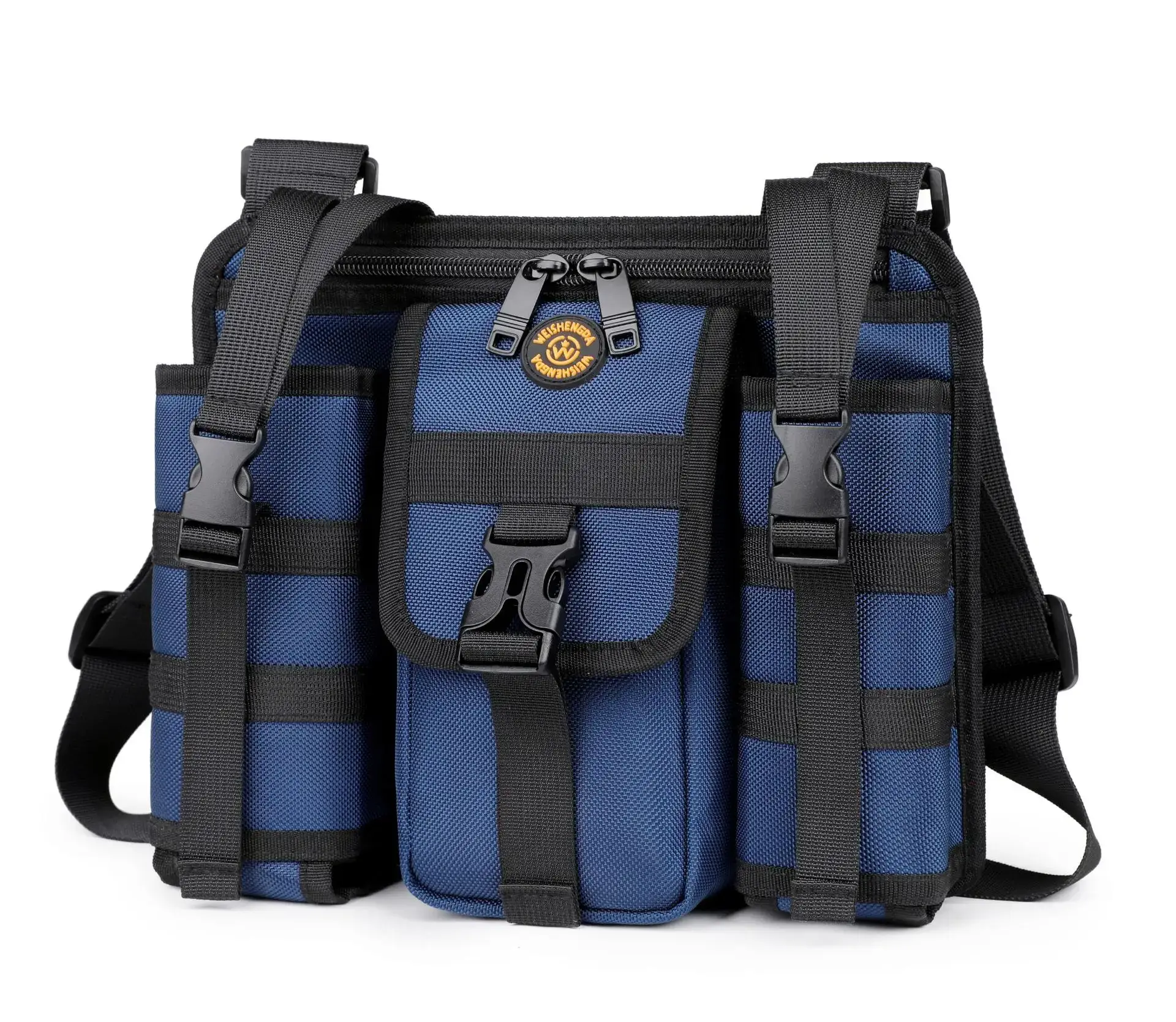 Men's Orange Casual Shoulder Bag with Water Cup & Crossbody Strap - Image 2