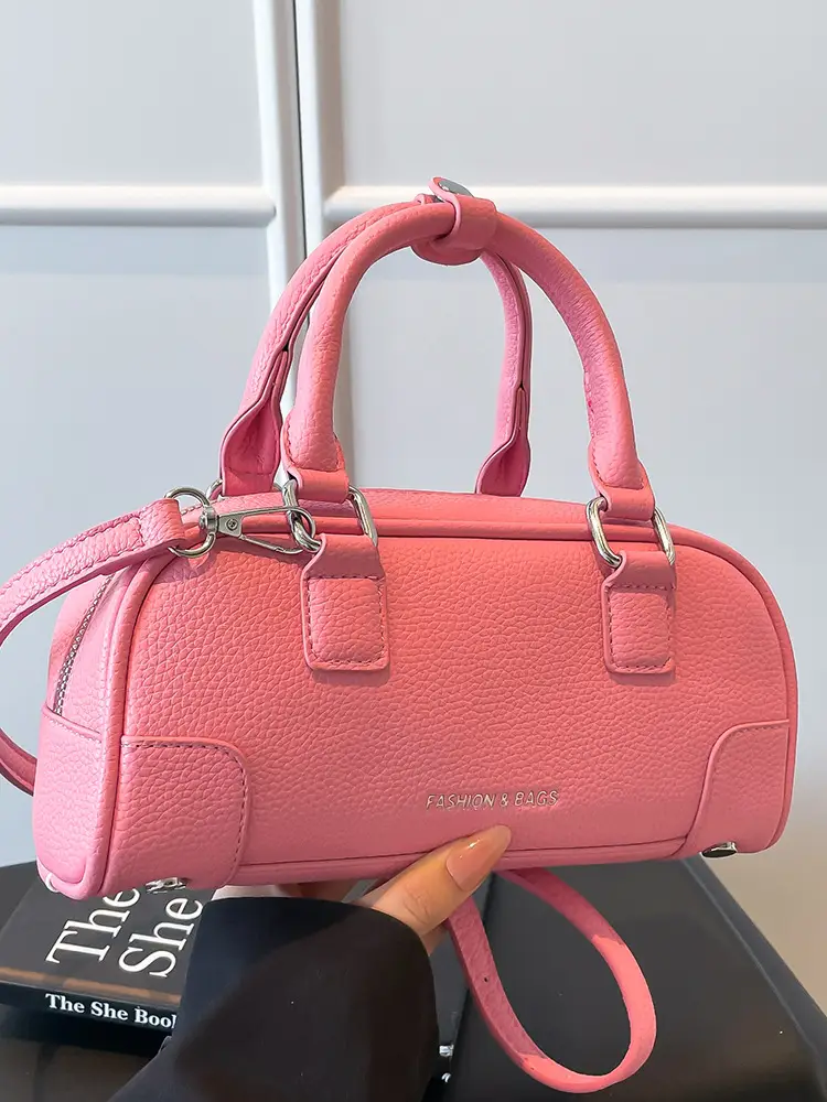 Pink Leather Shoulder Bag for Women 2025 - Image 7