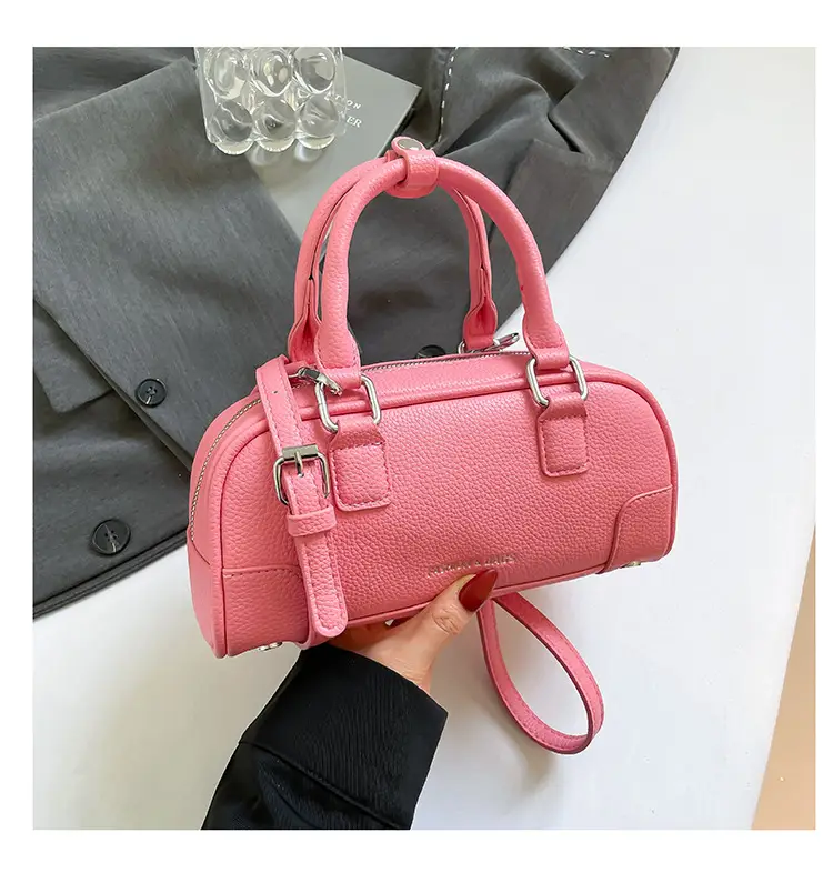 Pink Leather Shoulder Bag for Women 2025 - Image 3