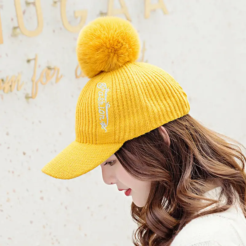 Women's Winter Pom Pom Knit Beanie with Fleece Lining - Image 20