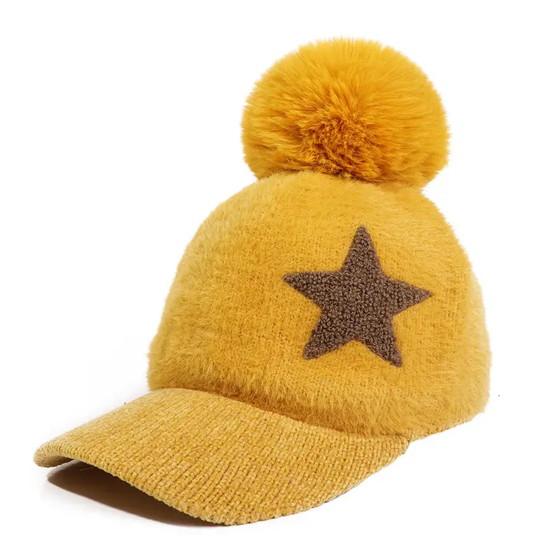 Women's Winter Pom Pom Knit Beanie with Fleece Lining - Image 7