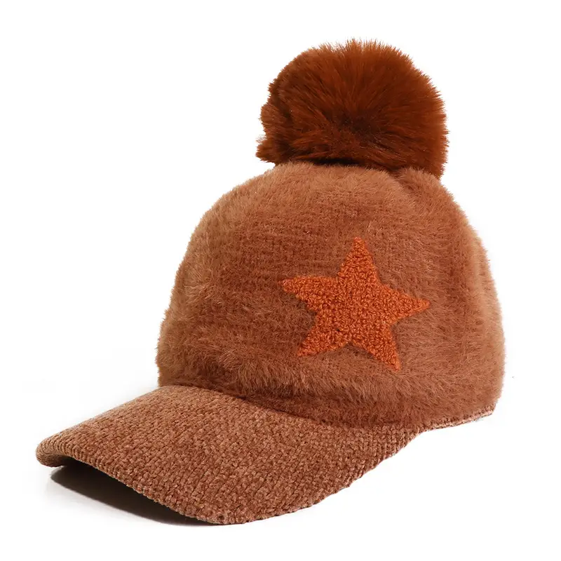Women's Winter Pom Pom Knit Beanie with Fleece Lining - Image 8