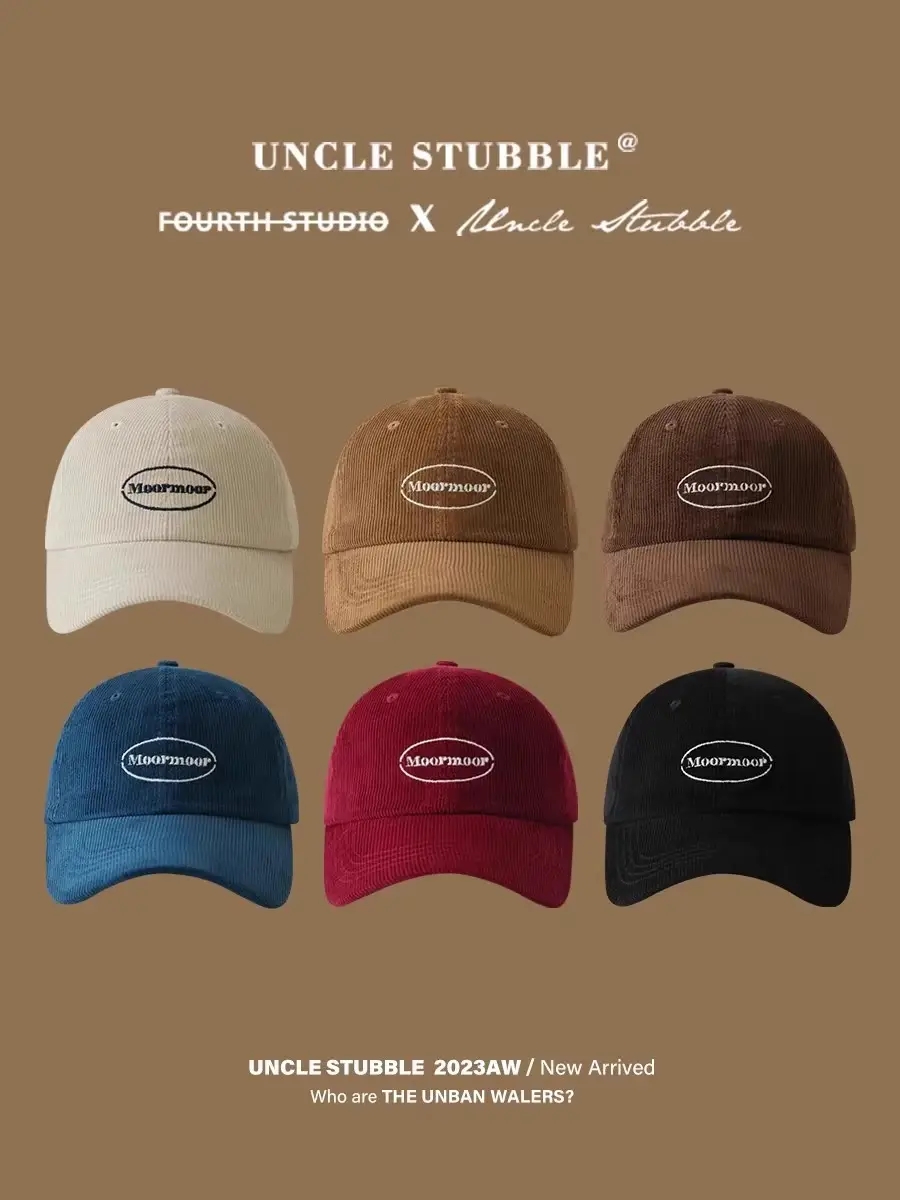Uncle Stubble Plush Cap Blue Wide Brim Unisex Warm — feature 1