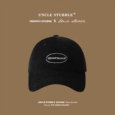 Uncle Stubble Plush Cap Blue Wide Brim Unisex Warm — feature 11