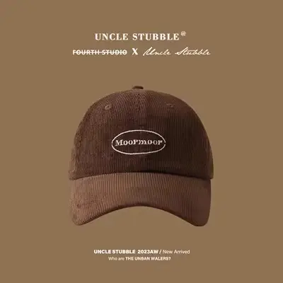 Uncle Stubble Plush Cap Blue Wide Brim Unisex Warm — feature 8