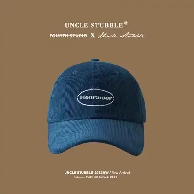 Uncle Stubble Plush Cap Blue Wide Brim Unisex Warm — feature 9