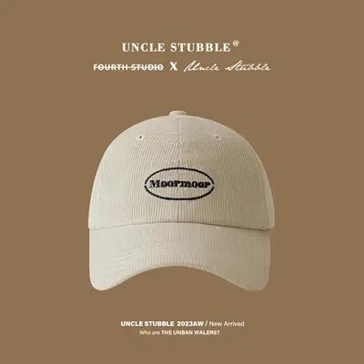 Uncle Stubble Plush Cap Blue Wide Brim Unisex Warm - Image 2