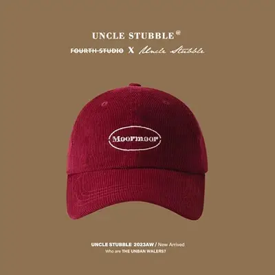 Uncle Stubble Plush Cap Blue Wide Brim Unisex Warm - Image 6