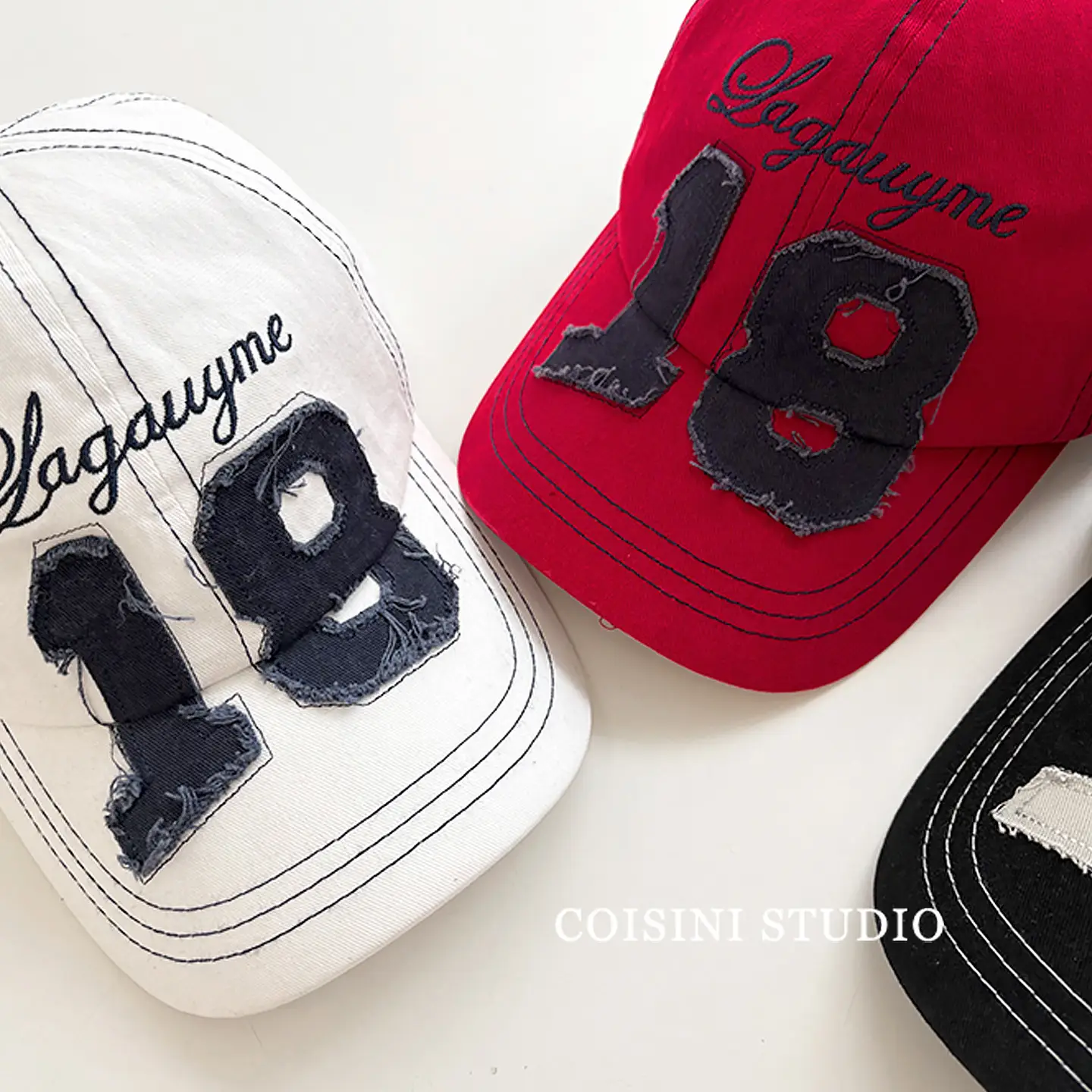 Red American Retro Street Letter Baseball Cap for Women - Image 7