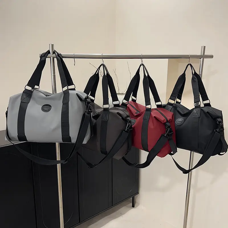 Large Capacity Yoga Bag Grey Black Travel Fitness Handbag - Image 8