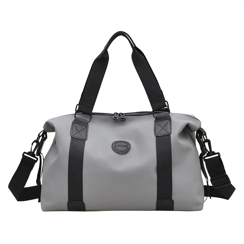 Large Capacity Yoga Bag Grey Black Travel Fitness Handbag - Image 2
