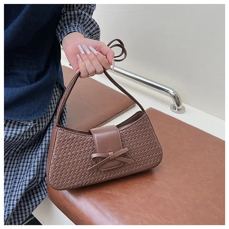 Korean Style Woven Bow Shoulder Bag for Women — feature 14