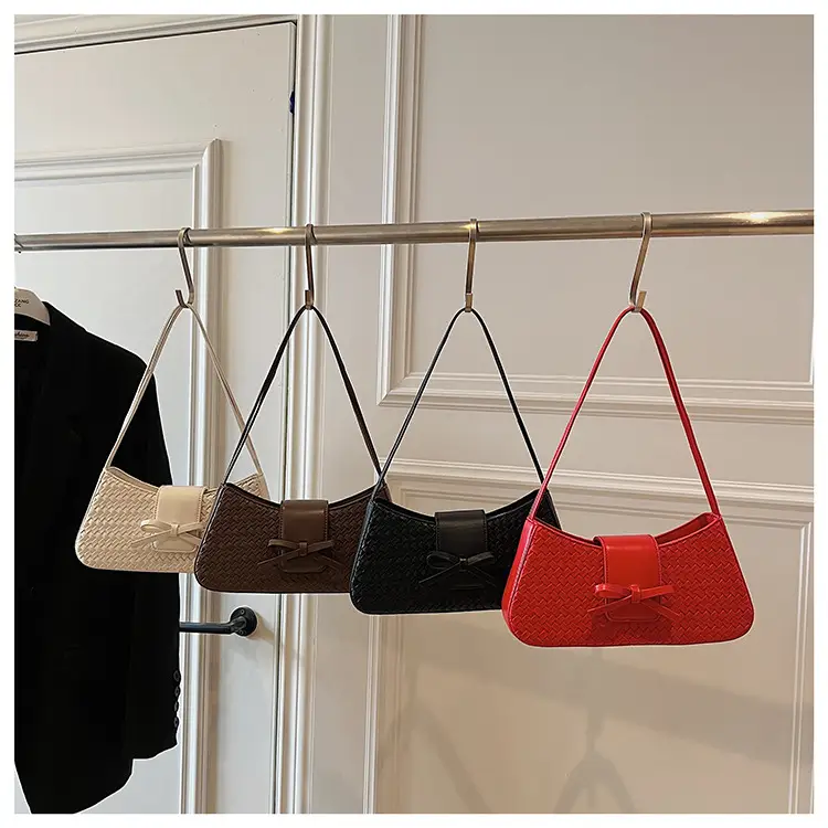Korean Style Woven Bow Shoulder Bag for Women — feature 21