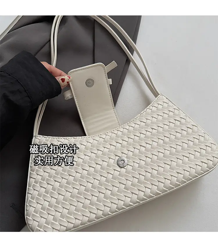 Korean Style Woven Bow Shoulder Bag for Women — feature 4