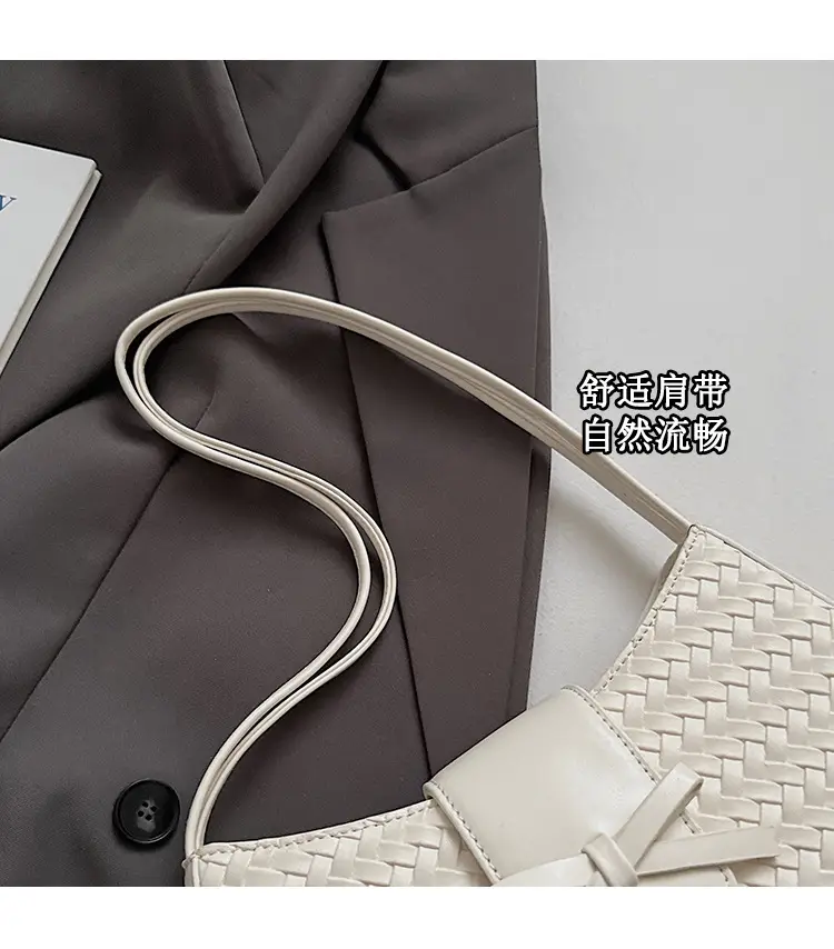 Korean Style Woven Bow Shoulder Bag for Women — feature 5