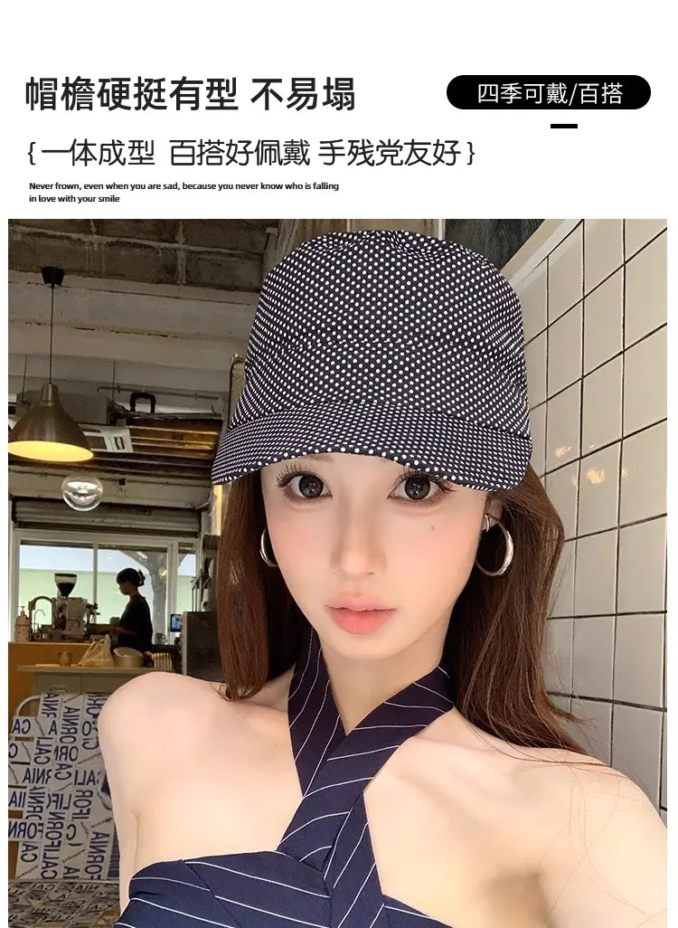 Women's 2025 Baseball Cap with Polka Dot Design — feature 4