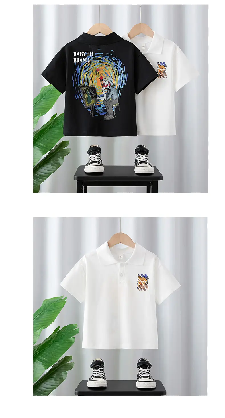 Boys White Polo Shirt Summer Wear 2025 Medium Large — feature 7