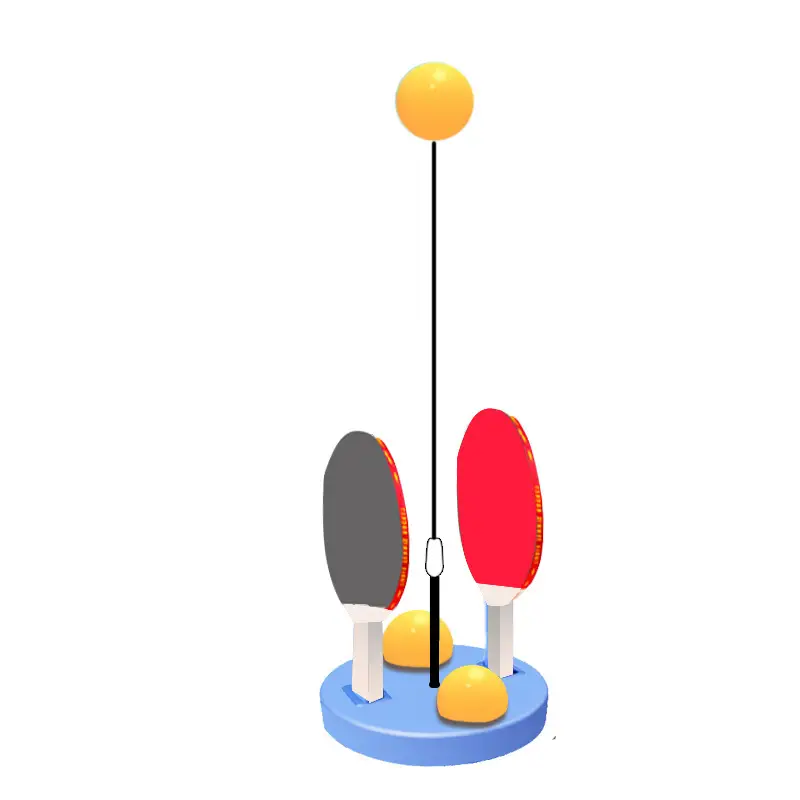 Table Tennis Trainer Elastic Flexible Shaft Height Adjustable Household Plastic Base Single Kidsren's Table Tennis Trainer