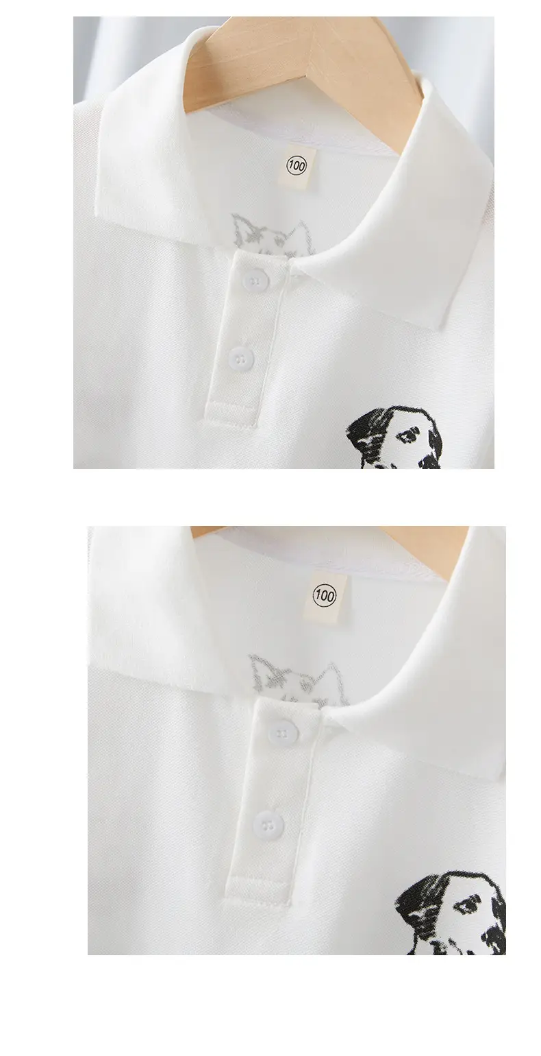 Boys White Cartoon T-Shirt with Black Sneakers 2025 — feature 9