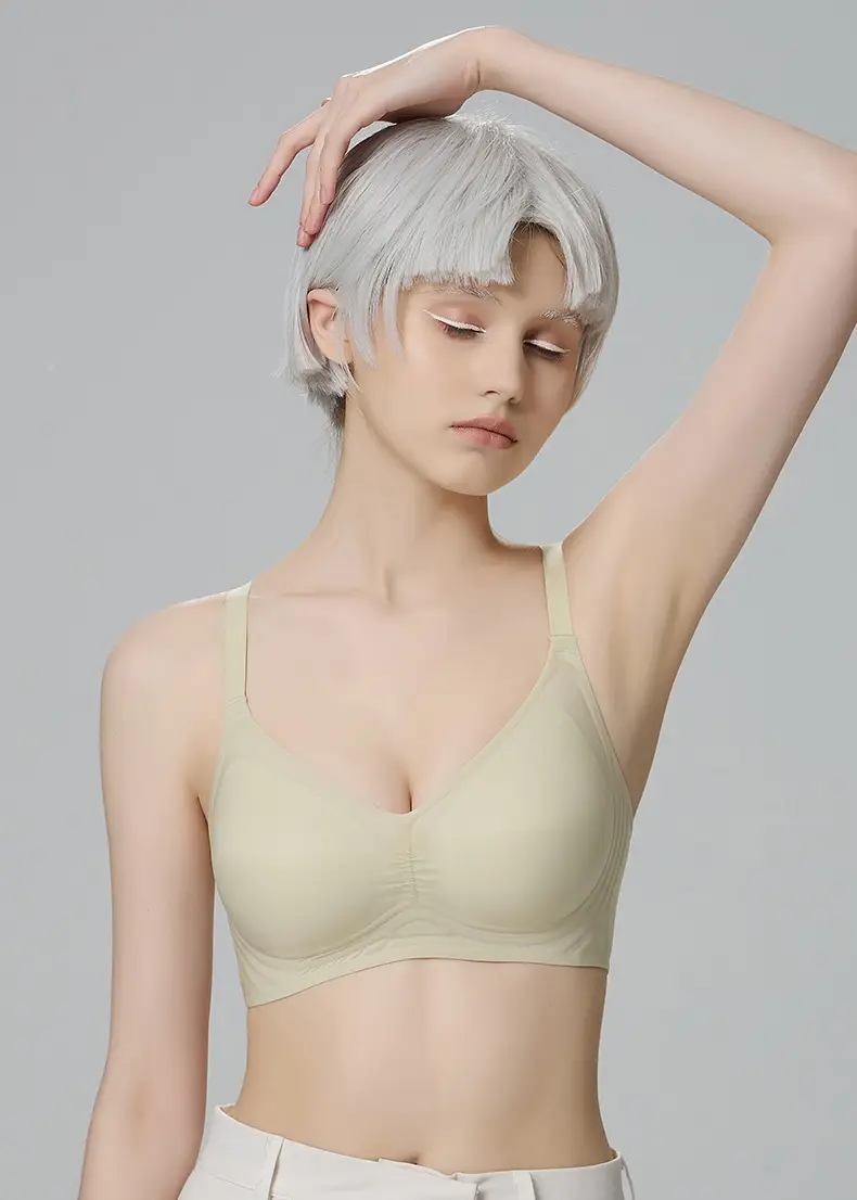 Hot Special Price Summer Seamless Nude Underwear Women's Jelly Soft Support Adjustable Wire-Free Super Soft Thin Bra — feature 17