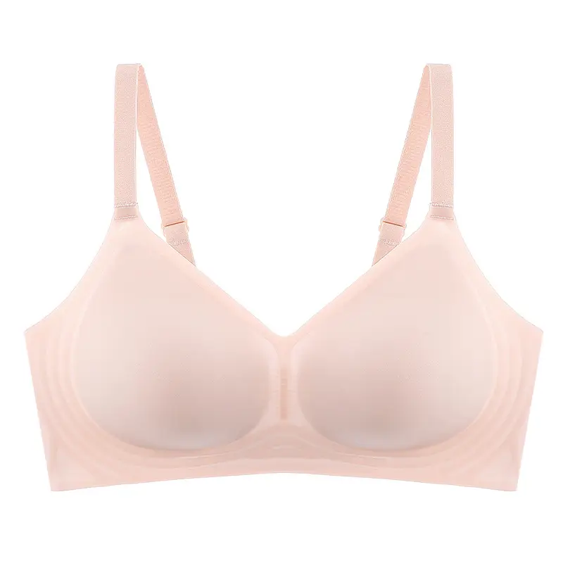 Hot Special Price Summer Seamless Nude Underwear Women's Jelly Soft Support Adjustable Wire-Free Super Soft Thin Bra