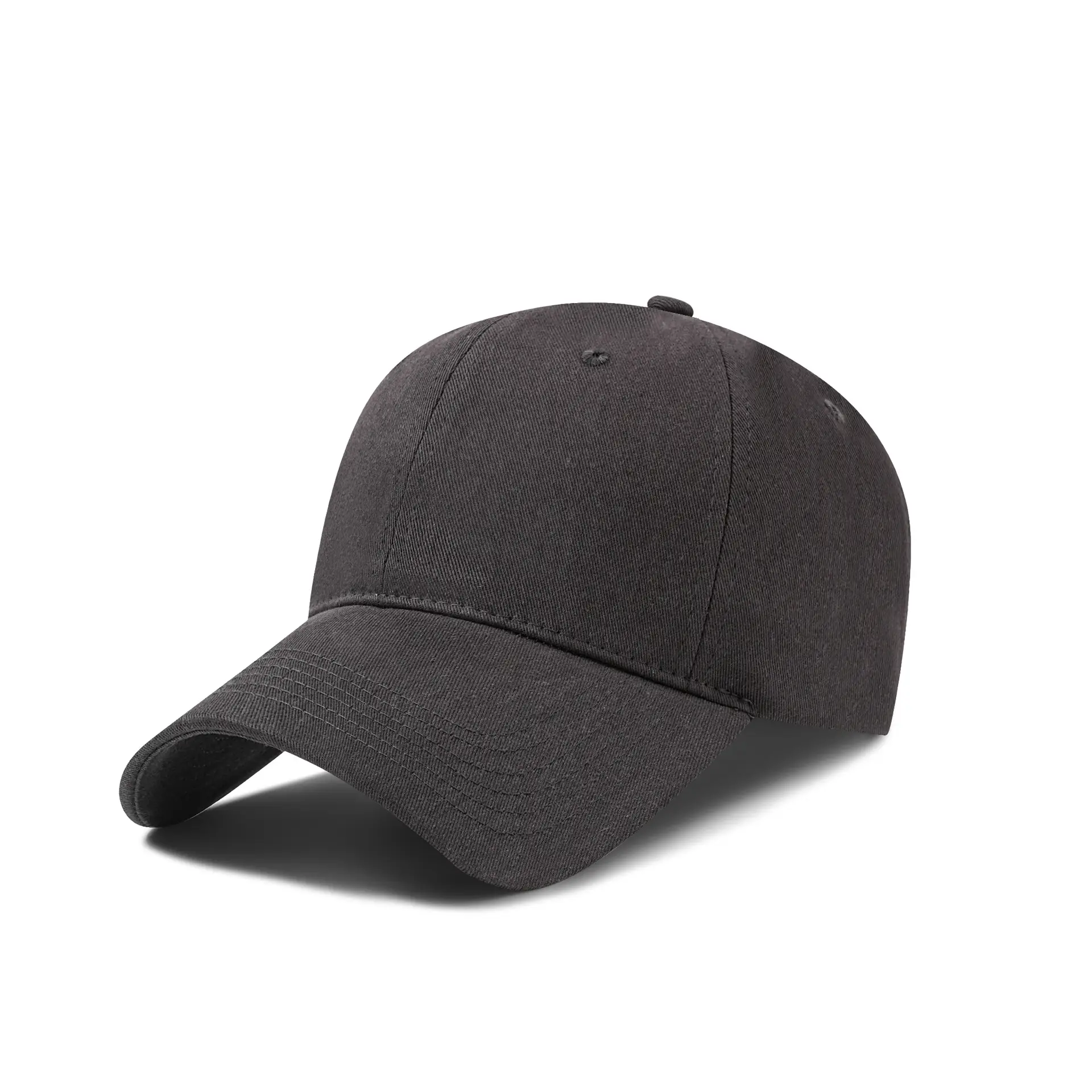 Black Cotton Baseball Cap for Men - Image 12