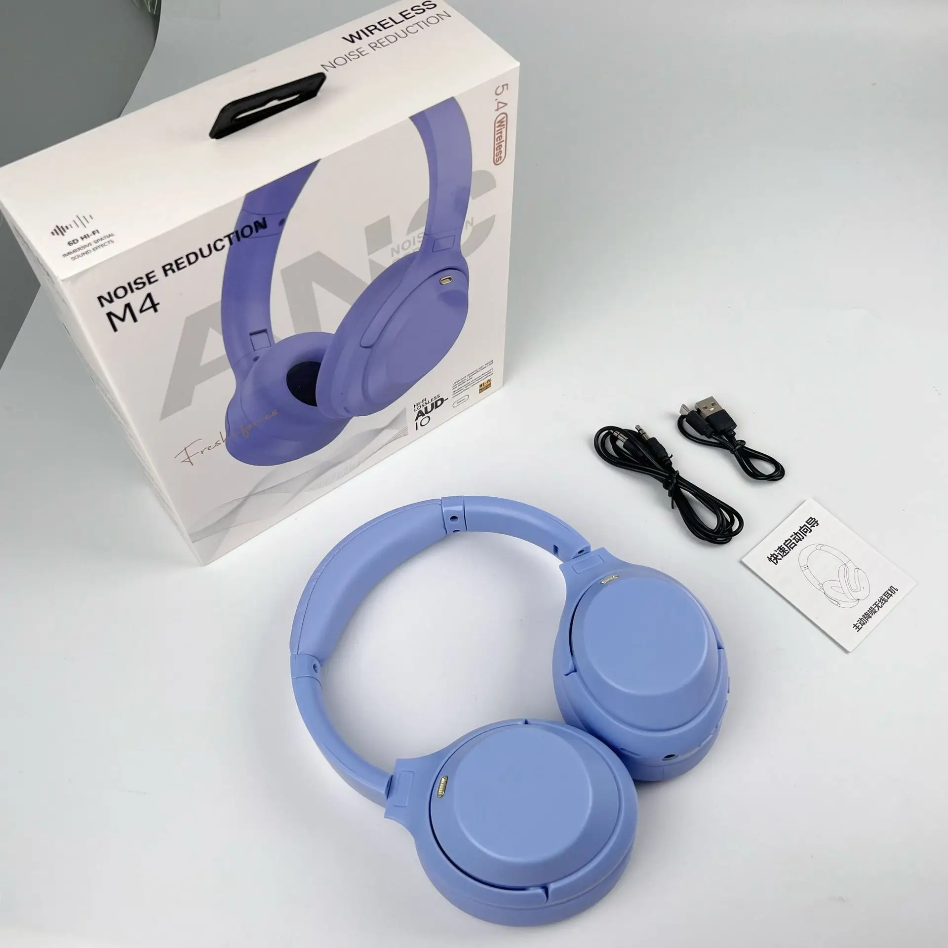 Cross-Border M4 Active Noise Reduction Wireless Bluetooth Headset All-In-Ear Gaming Music Headset - Image 3
