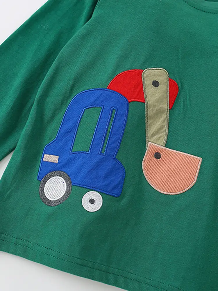 Green Cartoon Boys Sweatpants Set for Kids - Image 4