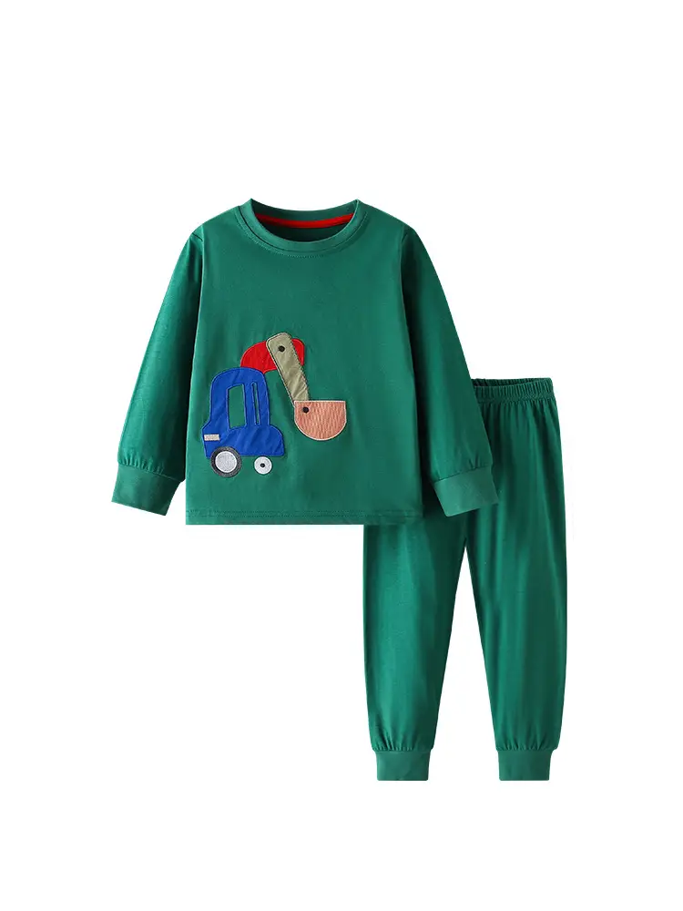 Green Cartoon Boys Sweatpants Set for Kids - Image 6