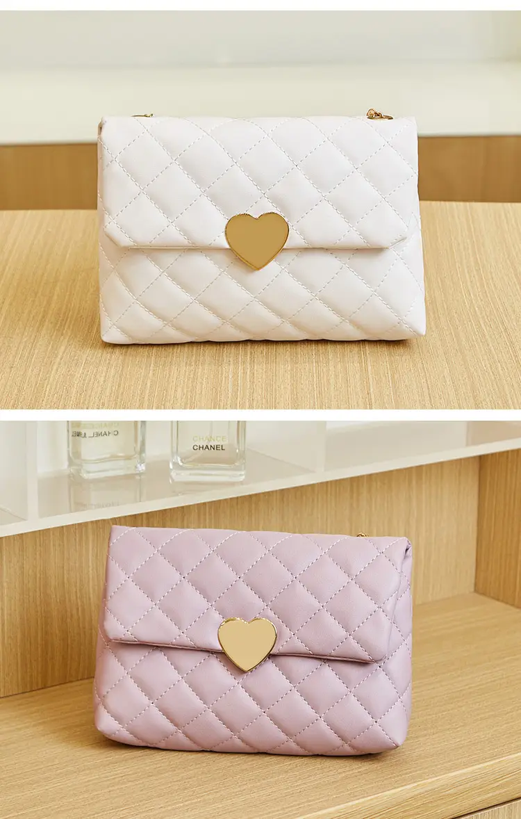 Heart Embroidered Quilted Shoulder Bag for Women — feature 21