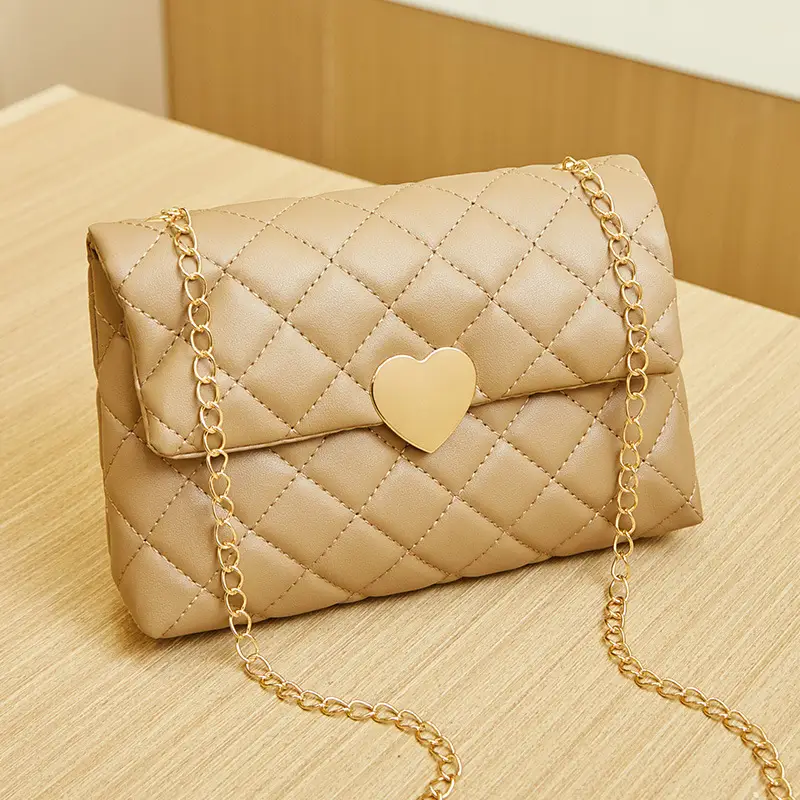 Heart Embroidered Quilted Shoulder Bag for Women - Image 5
