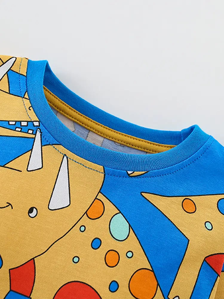 Malwee Boys' Blue Yellow Printed Pajama Set - Image 3