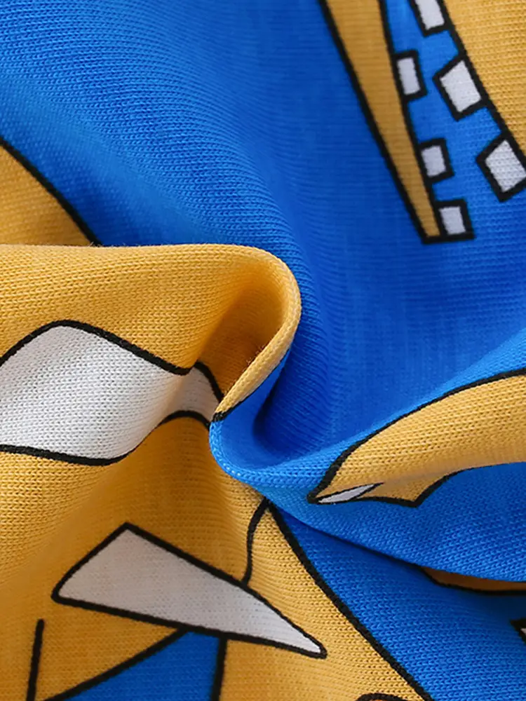 Malwee Boys' Blue Yellow Printed Pajama Set - Image 5