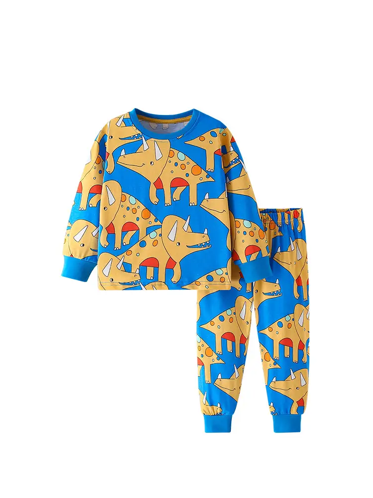Malwee Boys' Blue Yellow Printed Pajama Set - Image 6