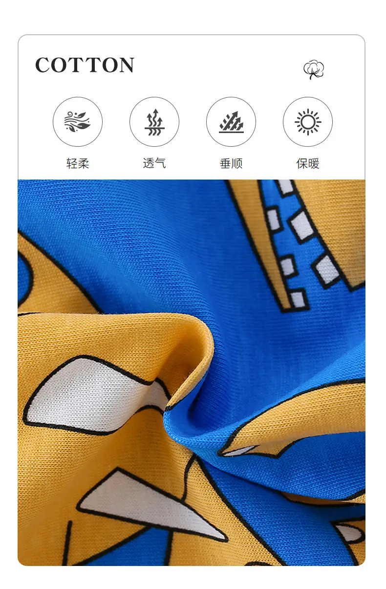 Malwee Boys' Blue Yellow Printed Pajama Set — feature 2